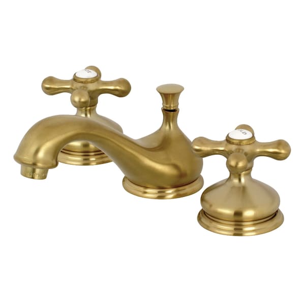 KS1167AX 8" Widespread Bathroom Faucet, Brushed Brass